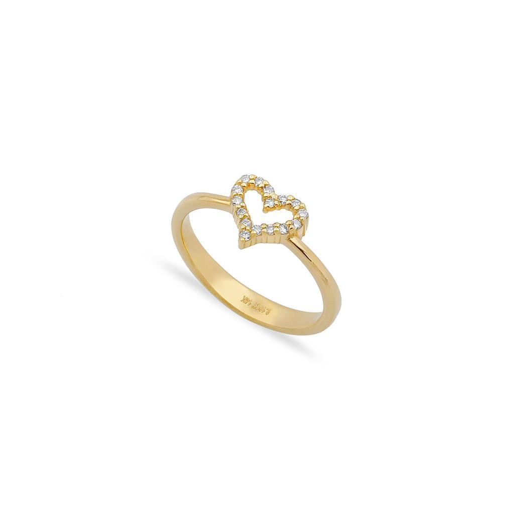 TSK Diamond Rings Ready to Ship JEWELRY The Sis Kiss TSK Hudson Diamond Heart Ring 0.10 ct Size 6