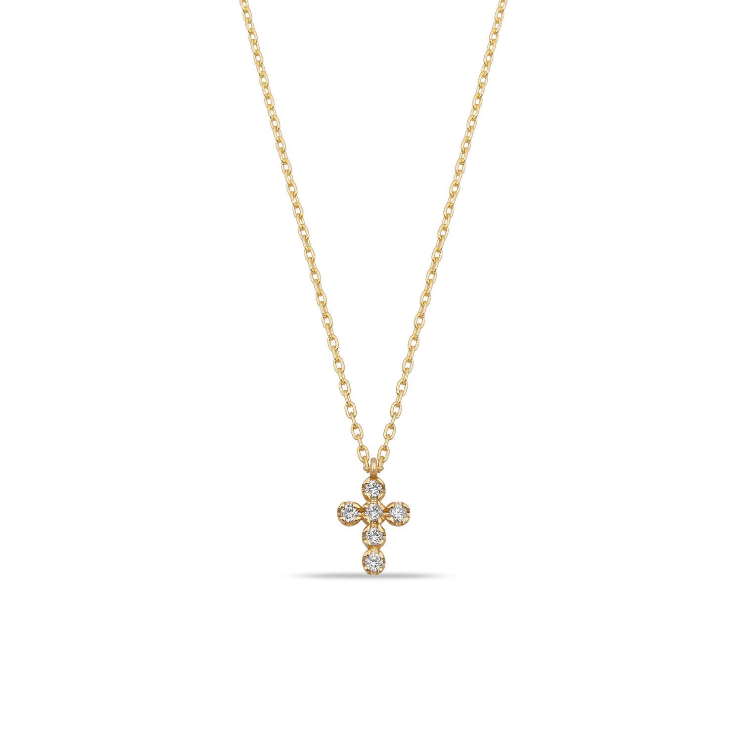 TSK Diamond Cross Necklace JEWELRY The Sis Kiss 14k Gold