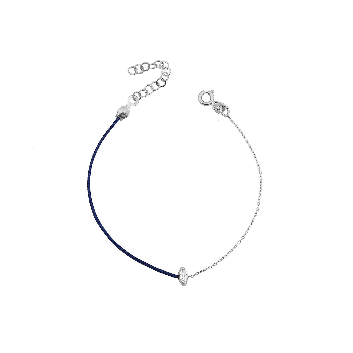 TSK Downtown Marquise Diamond Bracelet JEWELRY The Sis Kiss 14k White Gold Bowery Black