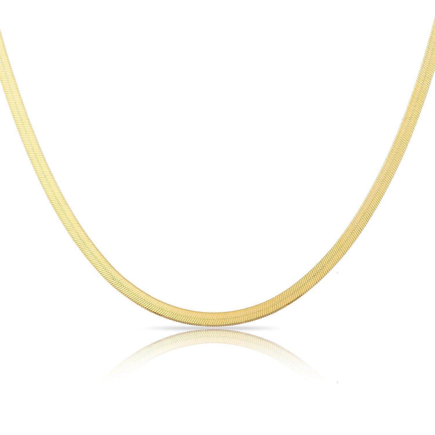 TSK 14k Gold Herringbone Chain JEWELRY The Sis Kiss 14k Gold 12" with 4" extension 