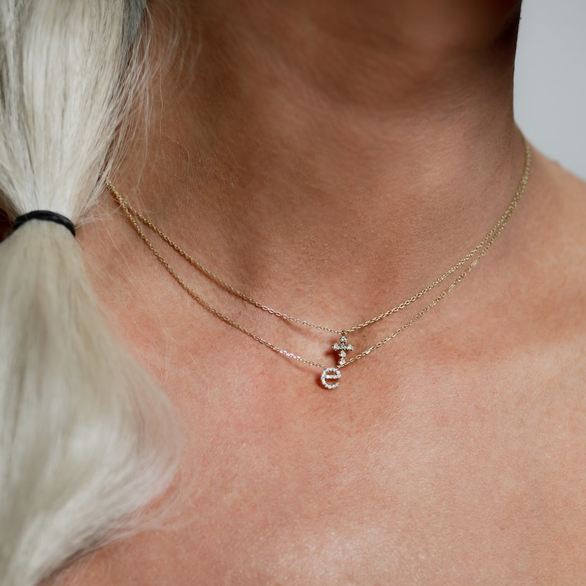 TSK Diamond Cross Necklace The Sis Kiss
