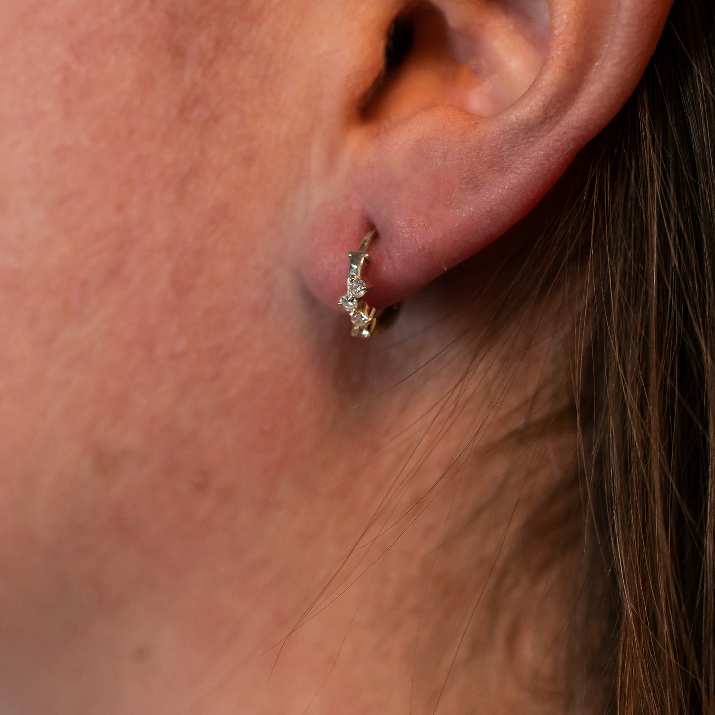 TSK Waverly Diamond Mini Hoop Earrings JEWELRY The Sis Kiss