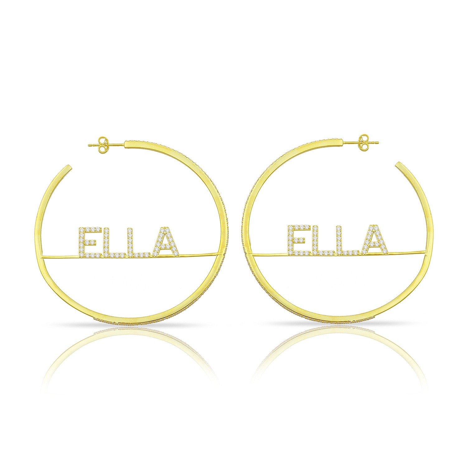 Custom Bronx Block Hoop Earrings JEWELRY The Sis Kiss