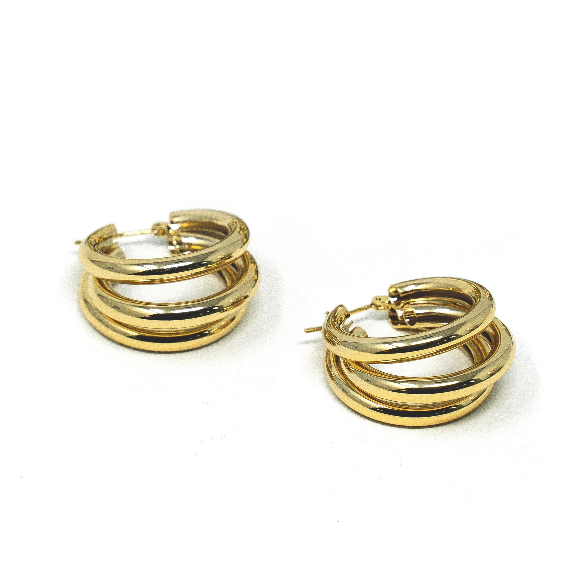 Louis Vuitton Metal Fall in Love Hoop Earrings GM Gold