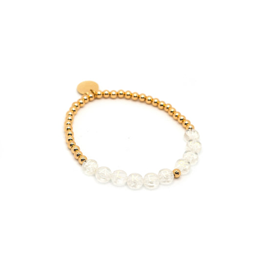 Custom Clear Beaded Bracelet JEWELRY The Sis Kiss 