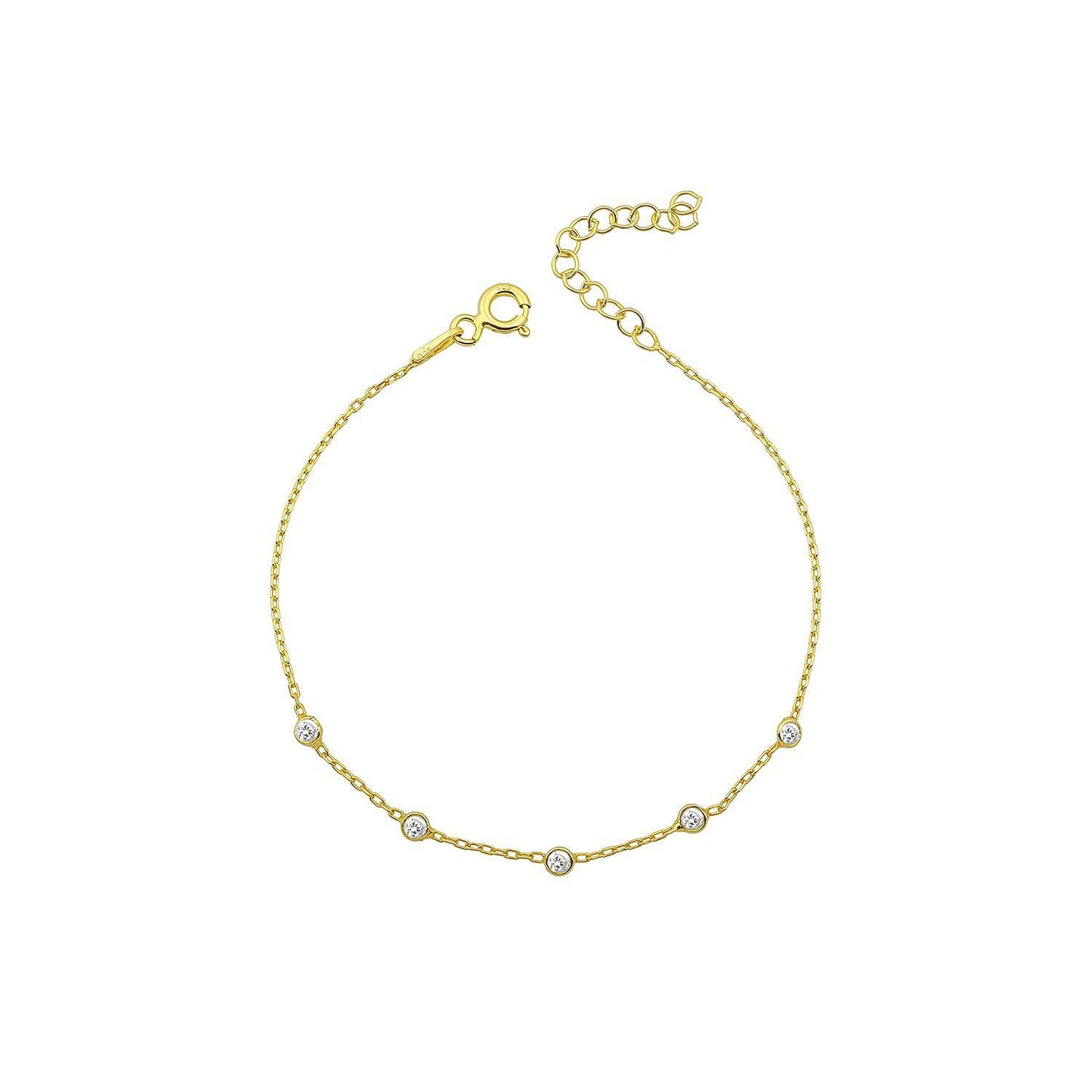 TSK Diamond Bracelets Ready to Ship JEWELRY The Sis Kiss TSK Loverly Diamond Dotted Bracelet 14k gold 0.18ct