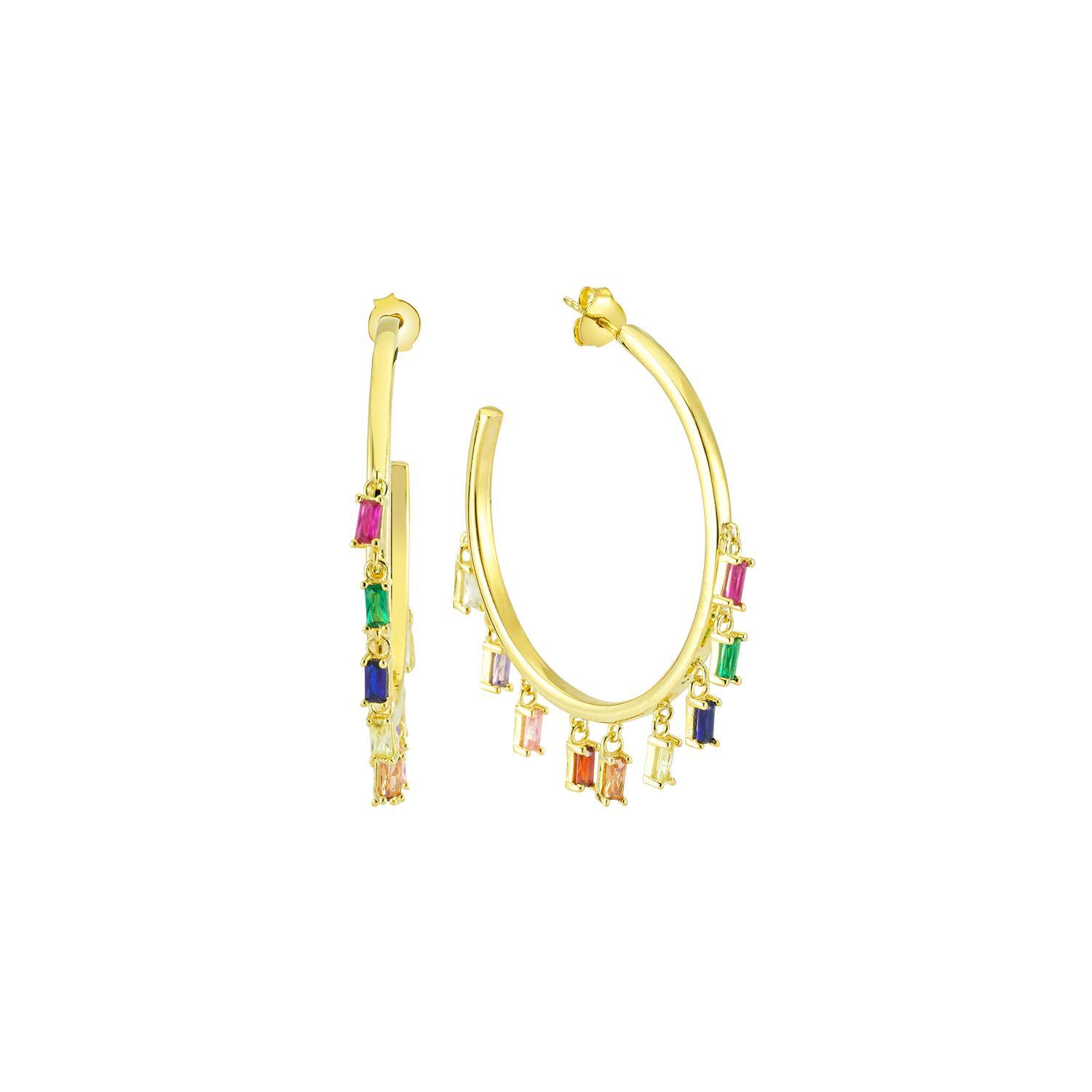 Multi-Color Flair Hoops JEWELRY The Sis Kiss