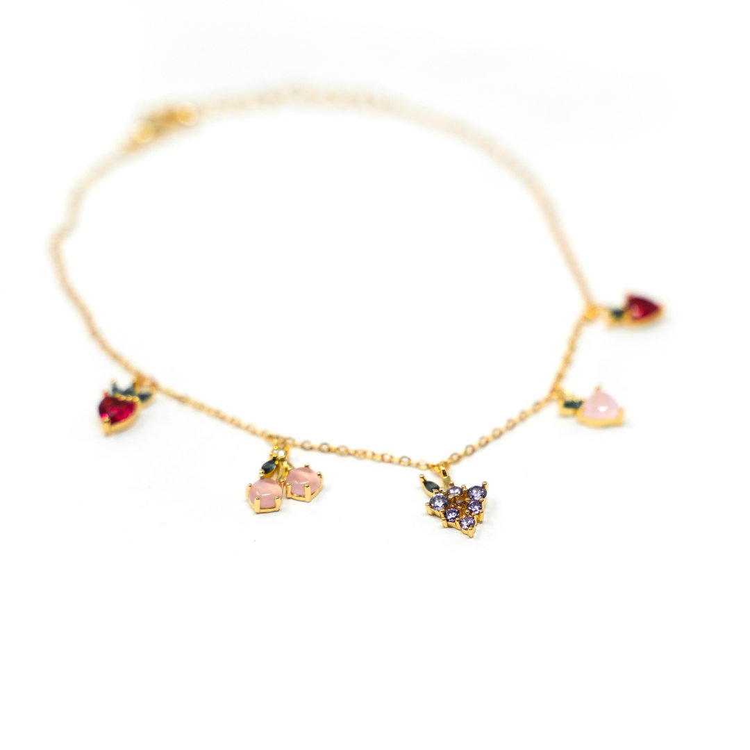 Crystal Fruit Charm Anklet JEWELRY The Sis Kiss