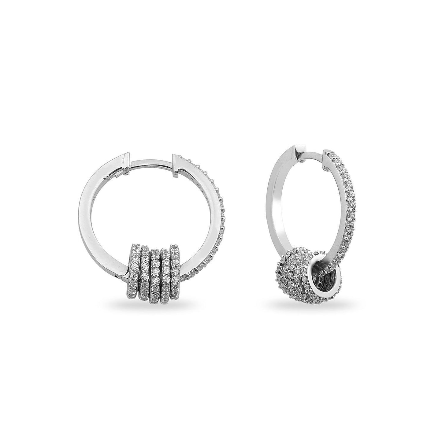 Crystal Ring Charms Mini Hoops JEWELRY The Sis Kiss