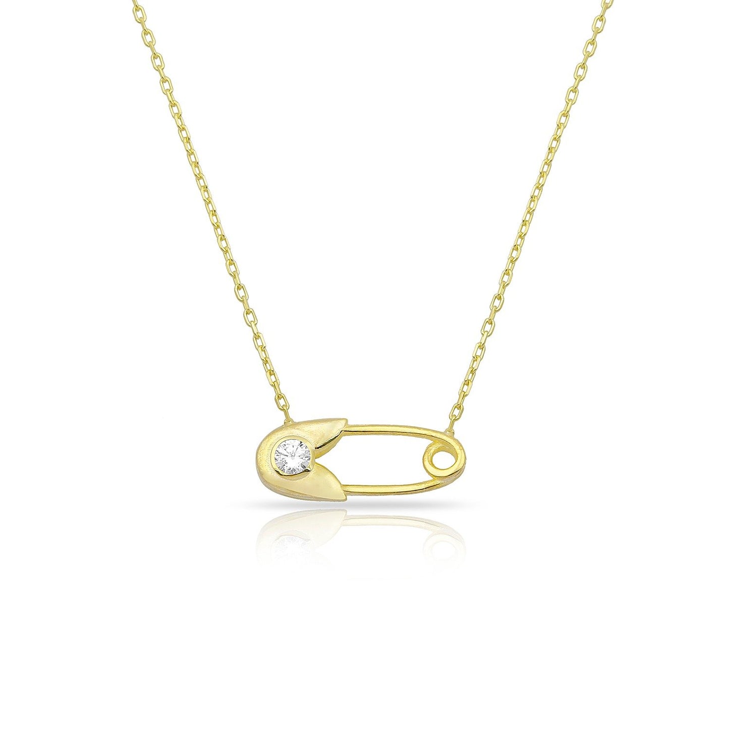 Dainty Gold Paperclip Necklace JEWELRY The Sis Kiss