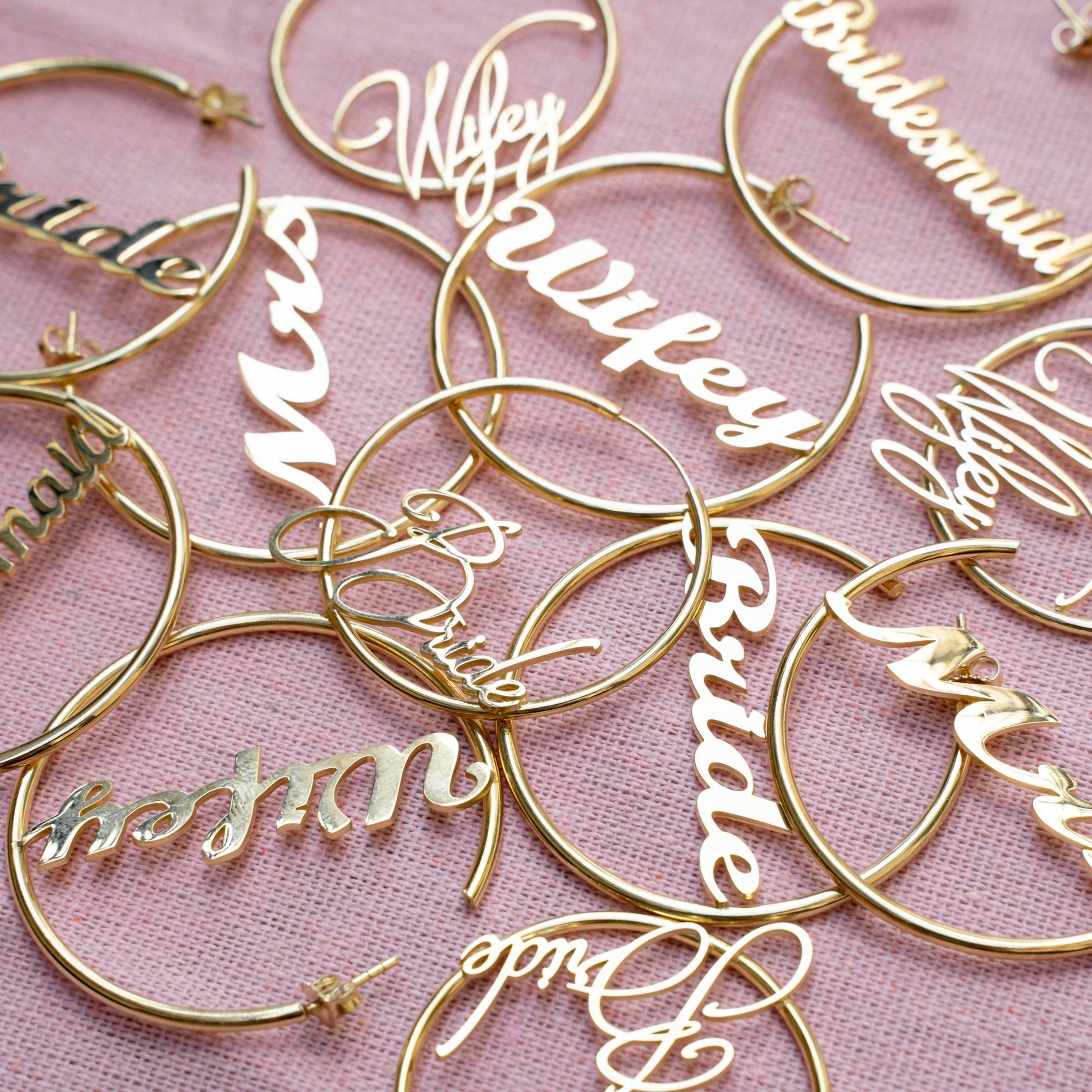 Wifey Script Hoops - PREORDER JEWELRY The Sis Kiss