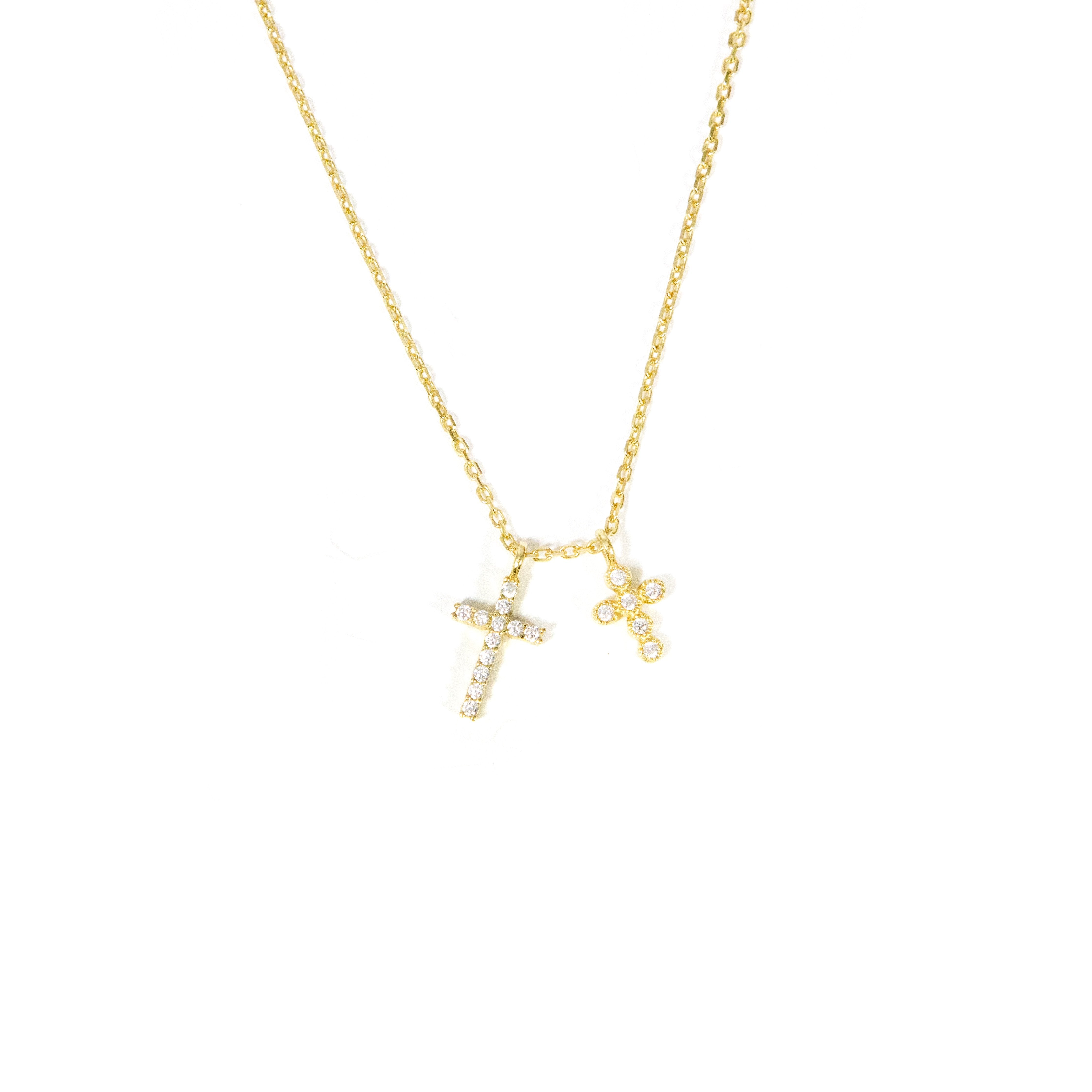 Cross My Heart Impressions, LLC | Double Layered Cross Necklace