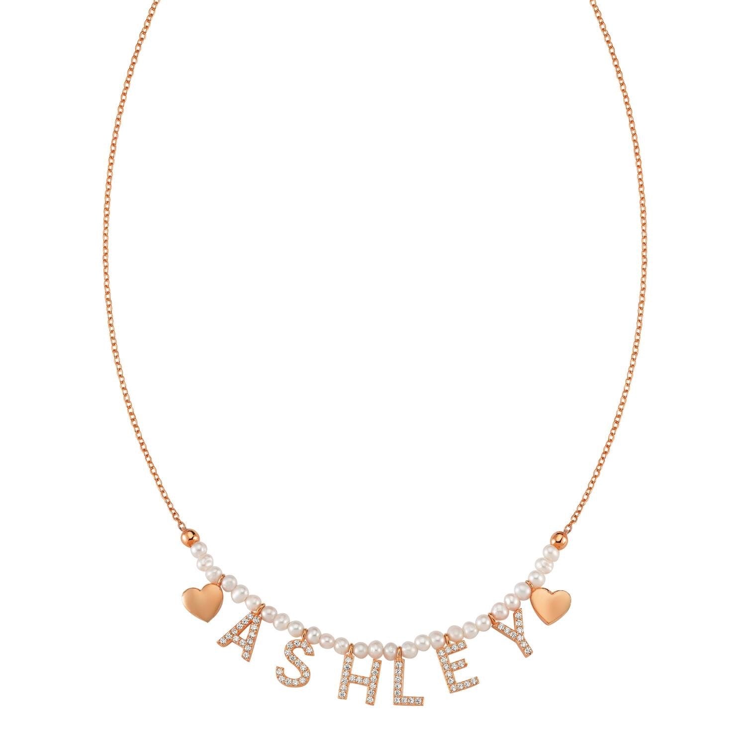 Pearl It’s All in a Name™ Necklace JEWELRY The Sis Kiss Rose Gold 