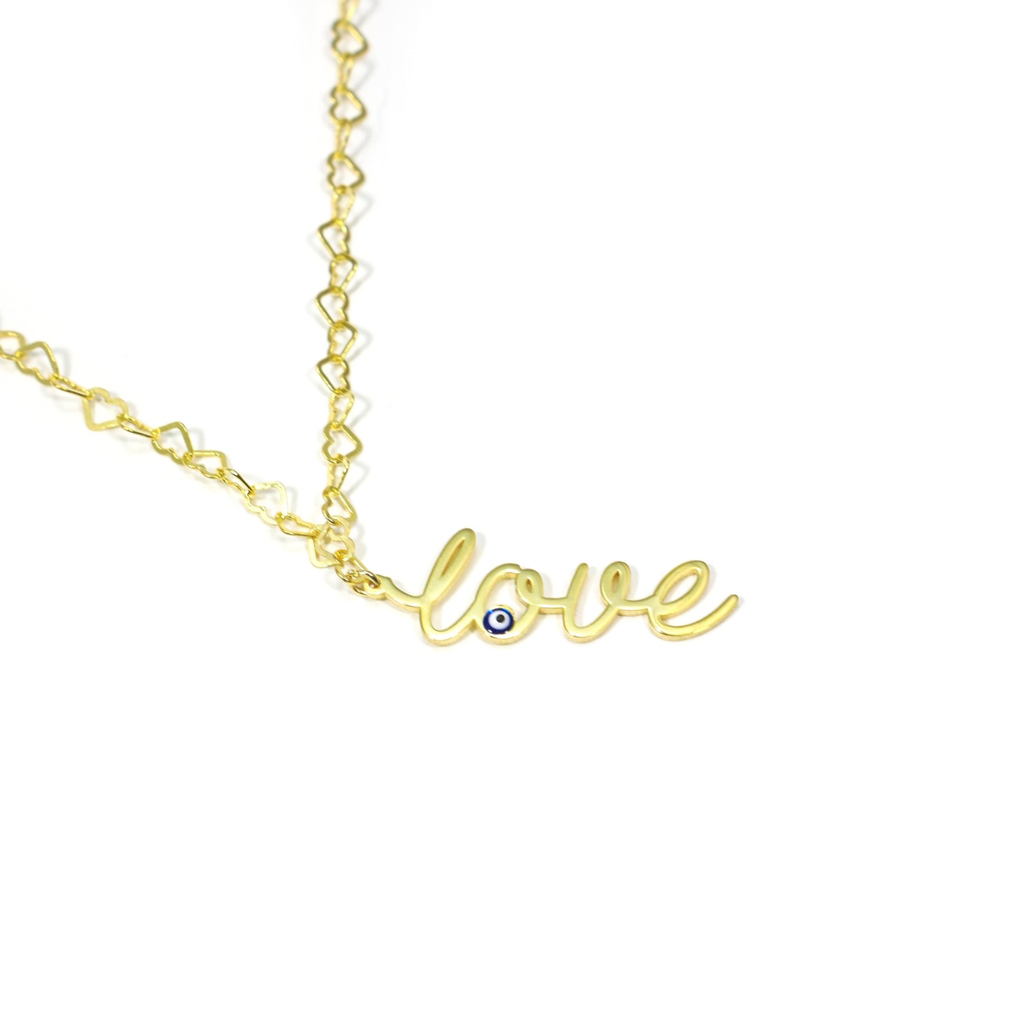 Evil Eye Love Necklace JEWELRY The Sis Kiss 