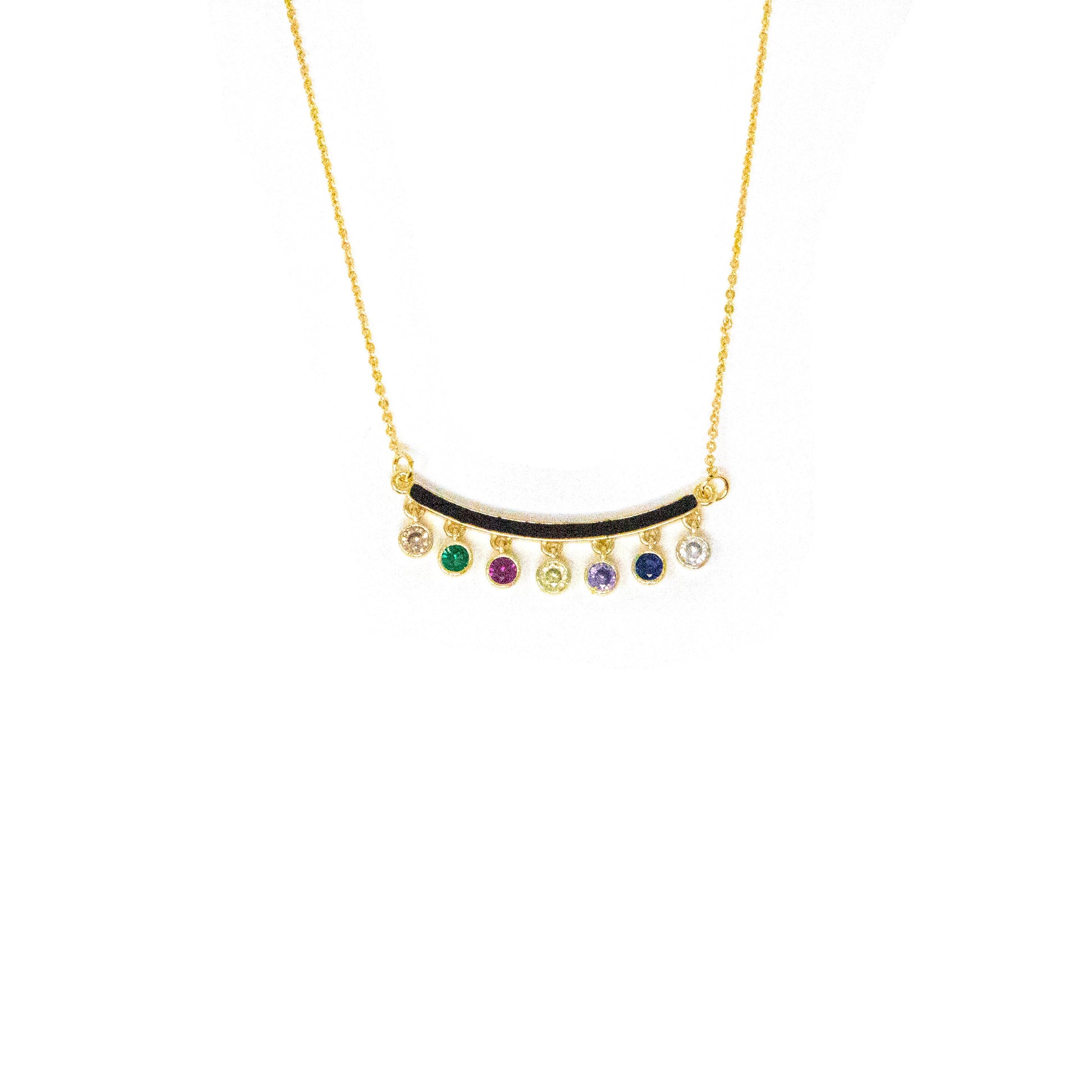 Bar Necklace With Swag JEWELRY The Sis Kiss