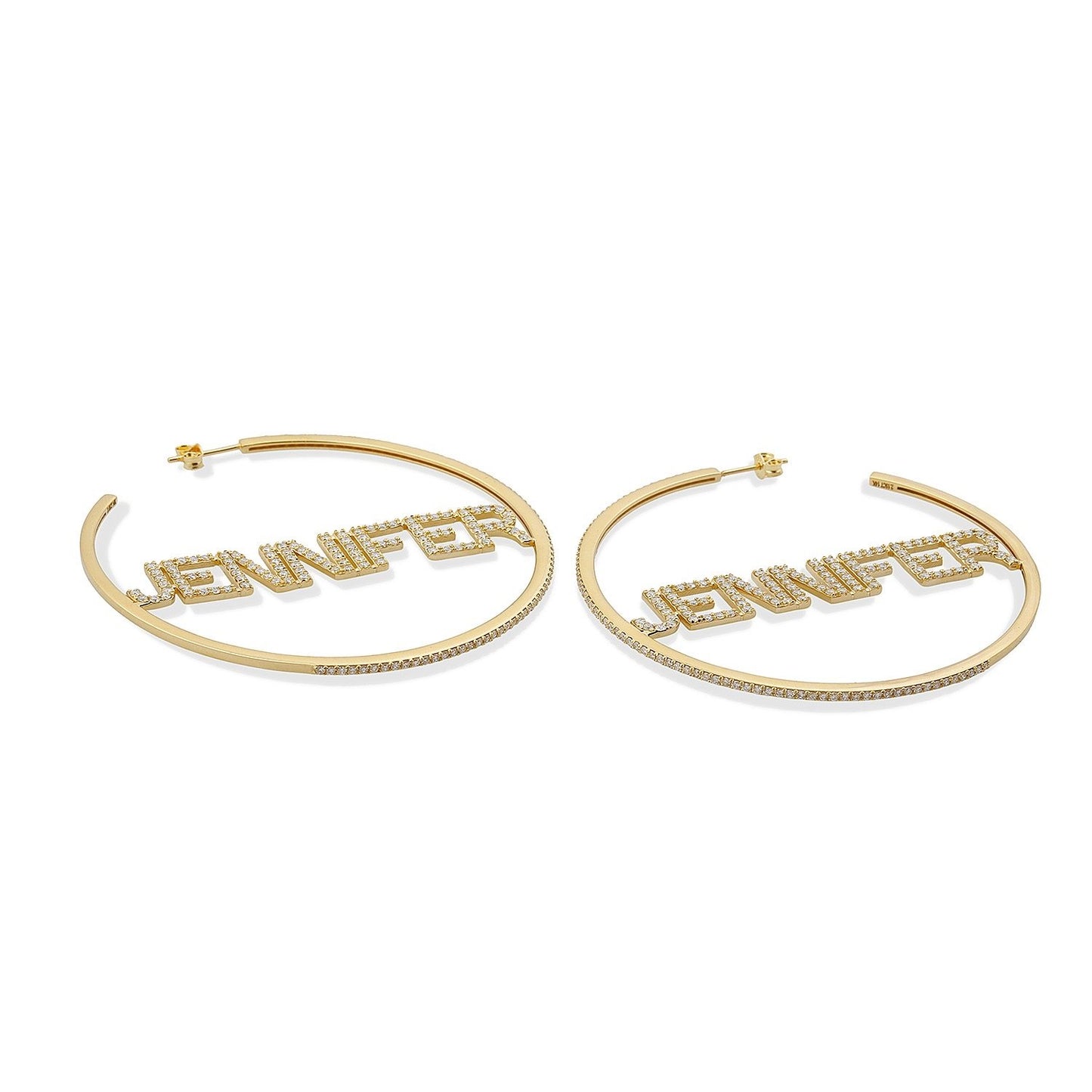 Custom Bronx Block Hoop Earrings JEWELRY The Sis Kiss