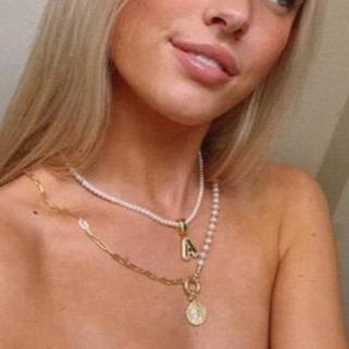 Pearl and Chain Link Greek Coin Necklace JEWELRY The Sis Kiss