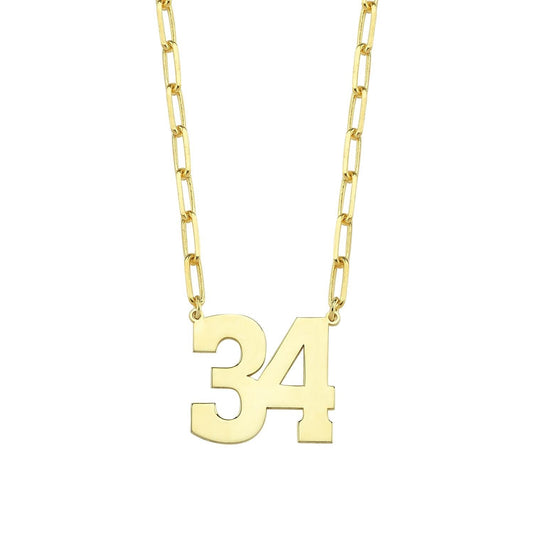 Custom Number Necklace JEWELRY The Sis Kiss