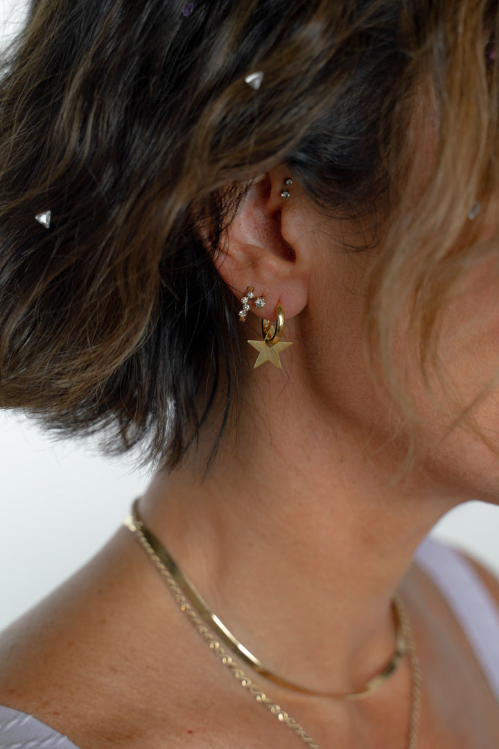 Choose Your Charms Huggie Star Charm Earrings Saida