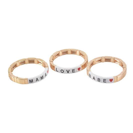 Say it Tile Bracelets JEWELRY The Sis Kiss