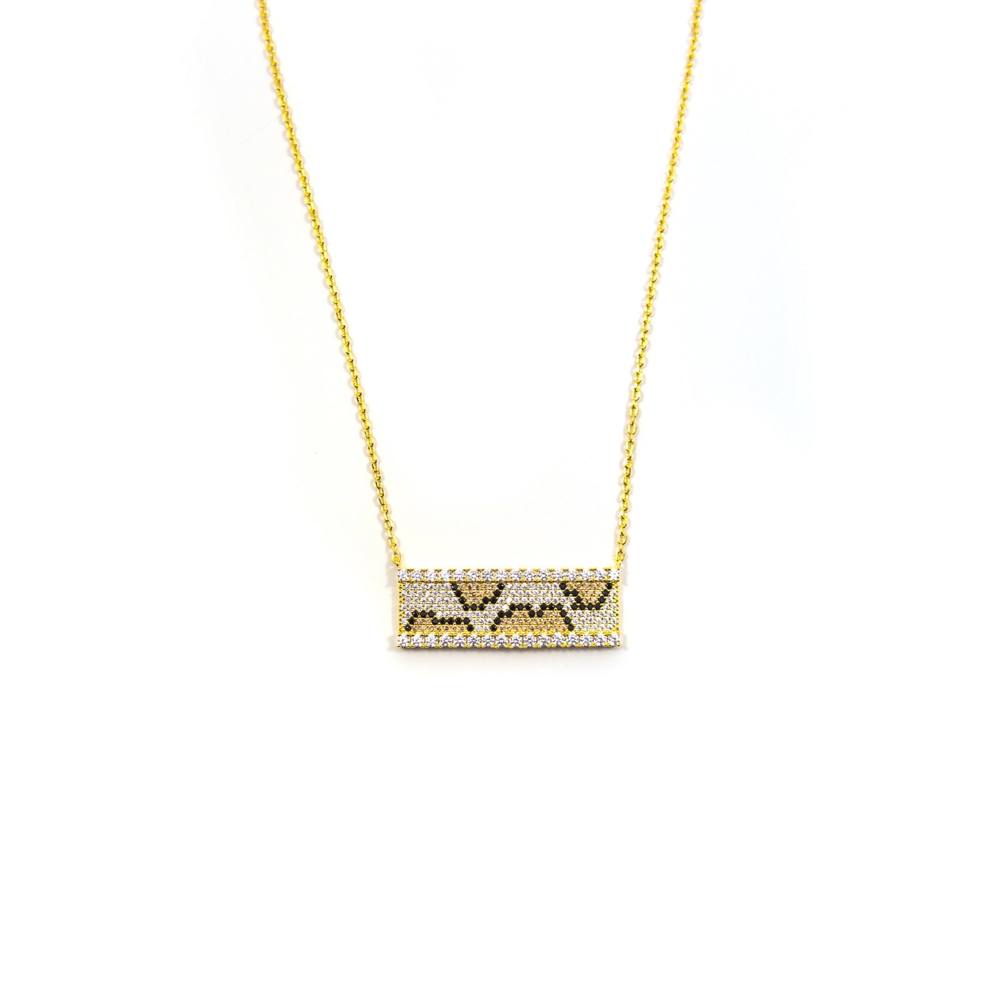 Leopard Swarovski Bar Necklace The Sis Kiss 