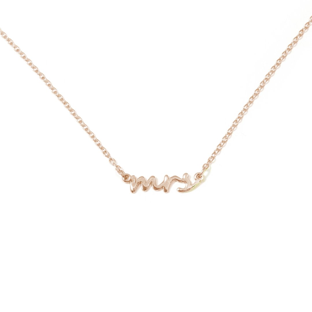 Mrs. Dainty Necklace JEWELRY The Sis Kiss Rose gold
