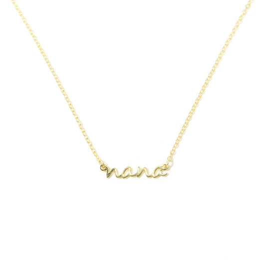 Nana / Gigi Dainty Necklace JEWELRY The Sis Kiss Yellow Gold Nana 