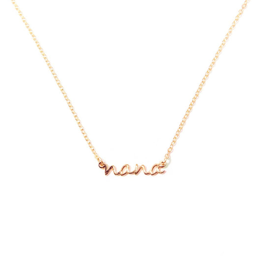 Nana / Gigi Dainty Necklace JEWELRY The Sis Kiss Rose Gold Nana 