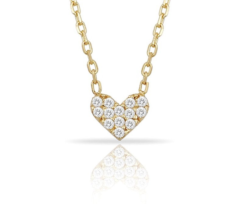TSK Diamond Heart Necklace JEWELRY The Sis Kiss