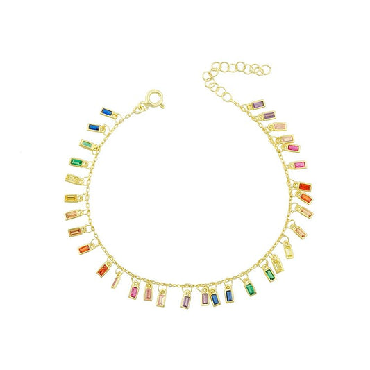 Rainbow Glam Anklet JEWELRY The Sis Kiss