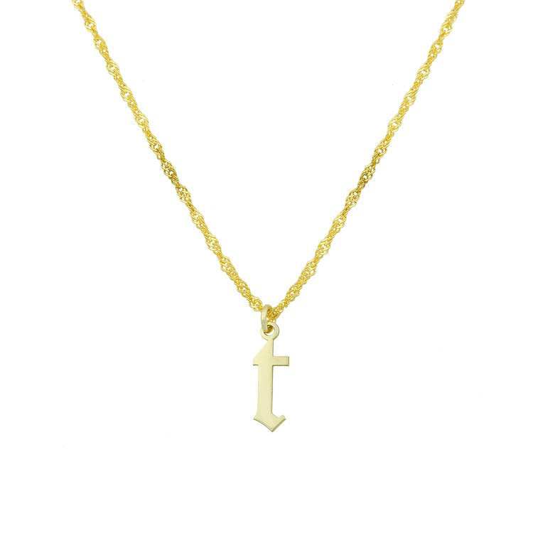 Old English Initial Necklace - Lowercase necklace The Sis Kiss