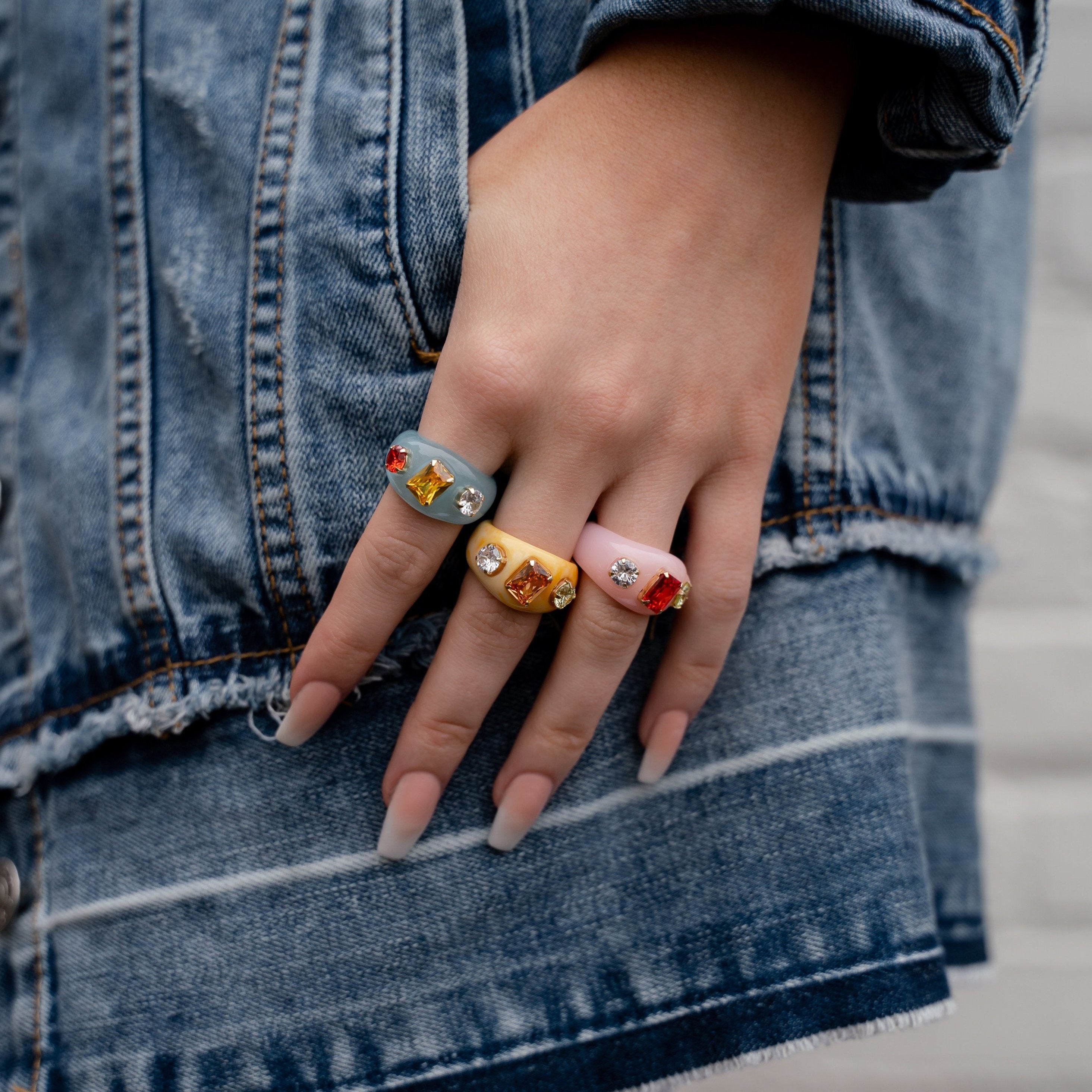 Ruby Candy and Diamond Swirl Ring - Shop irizajewellery General Rings -  Pinkoi